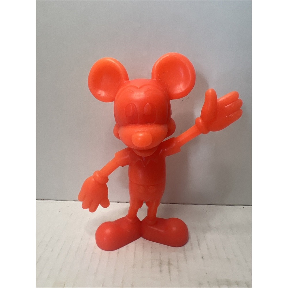Vintage 1971 Marx Toys  MICKEY MOUSE 6" Orange Plastic Figure
